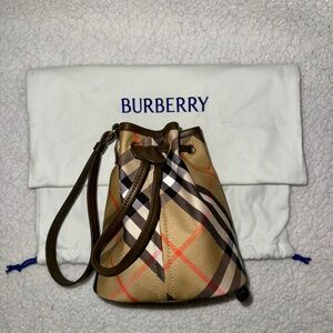 Burberry Check Mini Drawstring Pouch